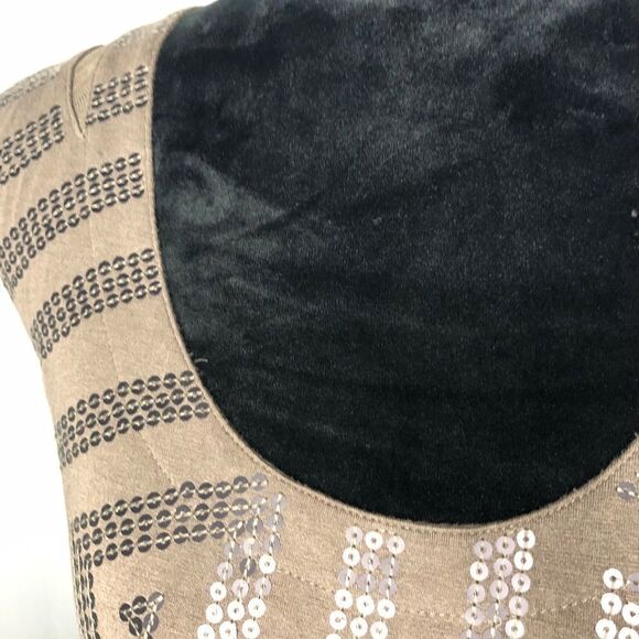 Express green sheer back sequin dress size medium - Picture 3 of 11